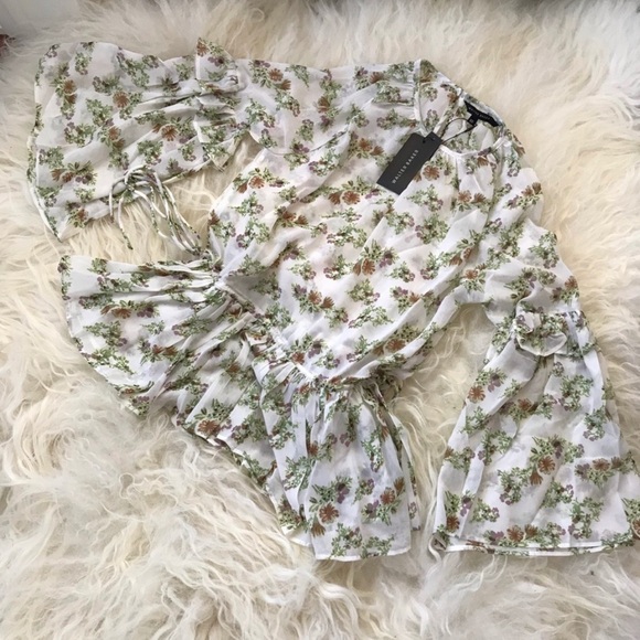 Walter Baker Womens Pam Chiffon Gathered Blouse - Picture 3 of 6